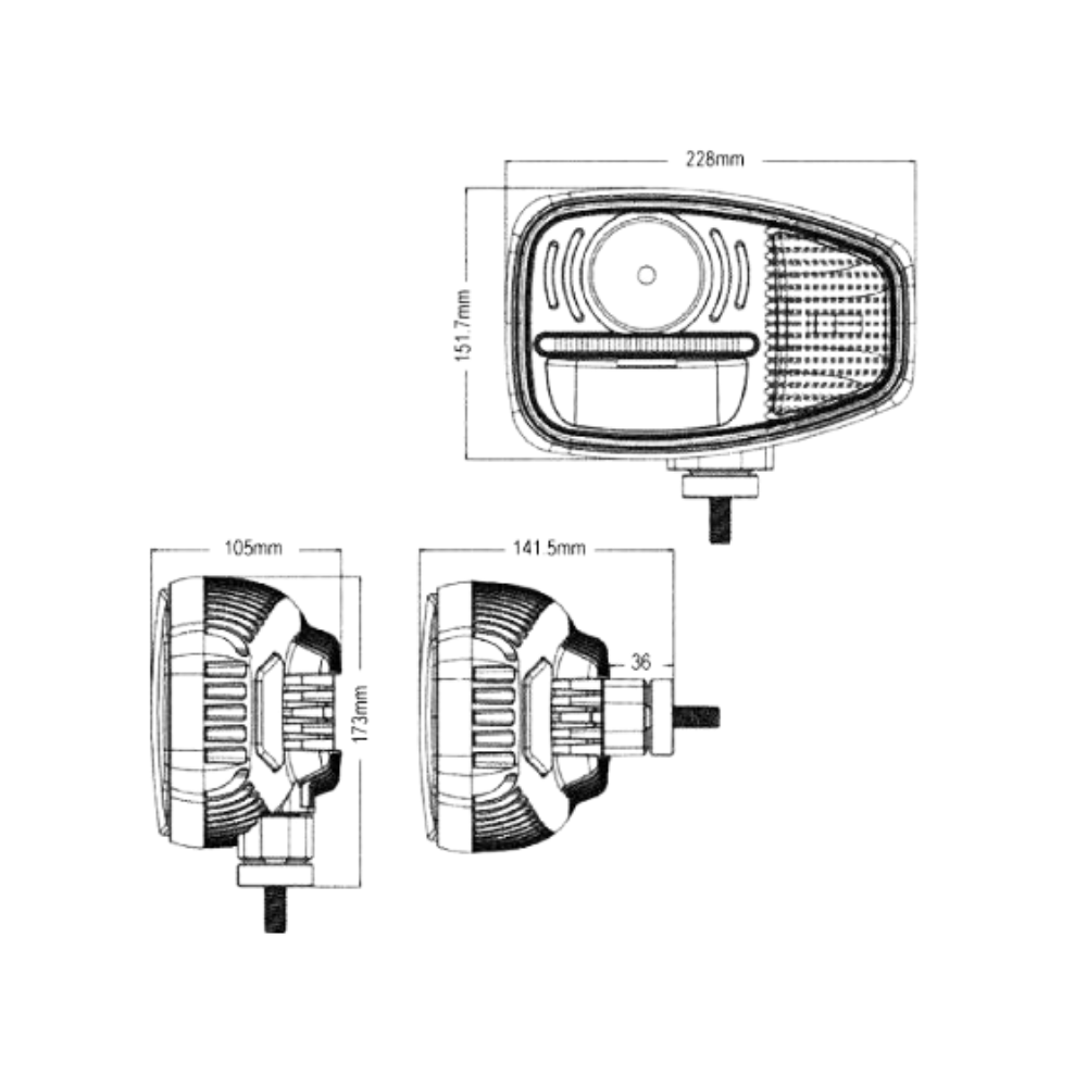 247 LIGHTING - Combo LED Head Light (Left) | RHD ~ CA6165L