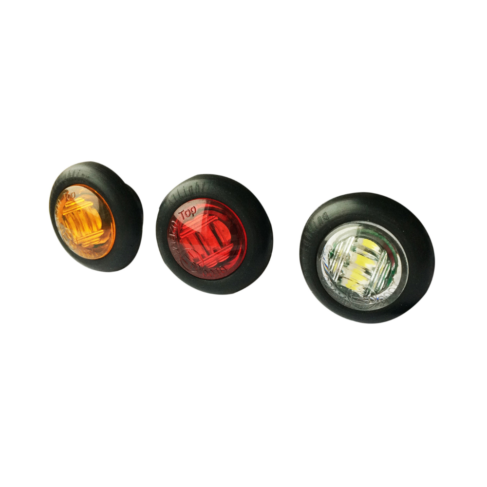 247 LIGHTING - Side Marker LED 10/30V 0.75" White Round ~ CA6091W