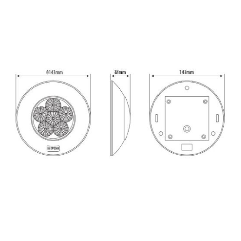 247 LIGHTING - Dome Led Interior Light ~ Cool White ~ CA 6150