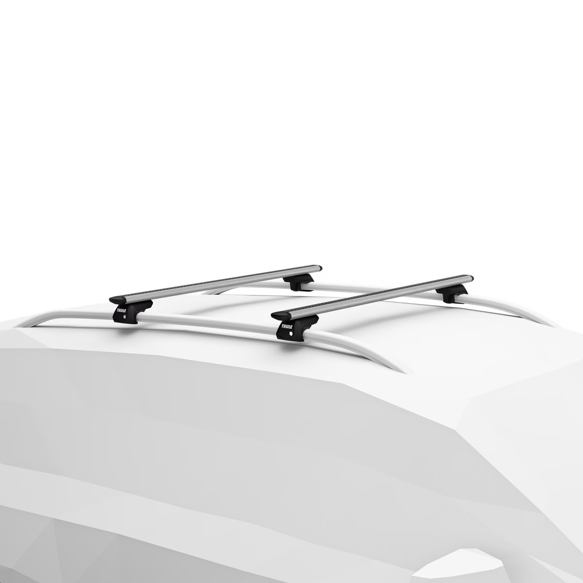 THULE - WingBar Evo (Silver) Roof Bars Set to fit VW Tiguan Mk.2 (2016-22) -Open Rail-