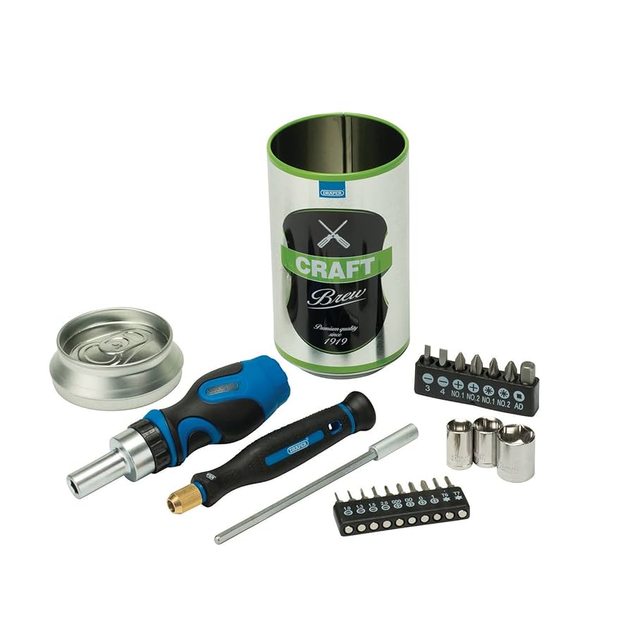 Stubby Ratchet Screwdriver and Bit Set