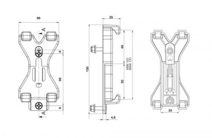 Spring Loaded Quick Release Number Plate Clip
