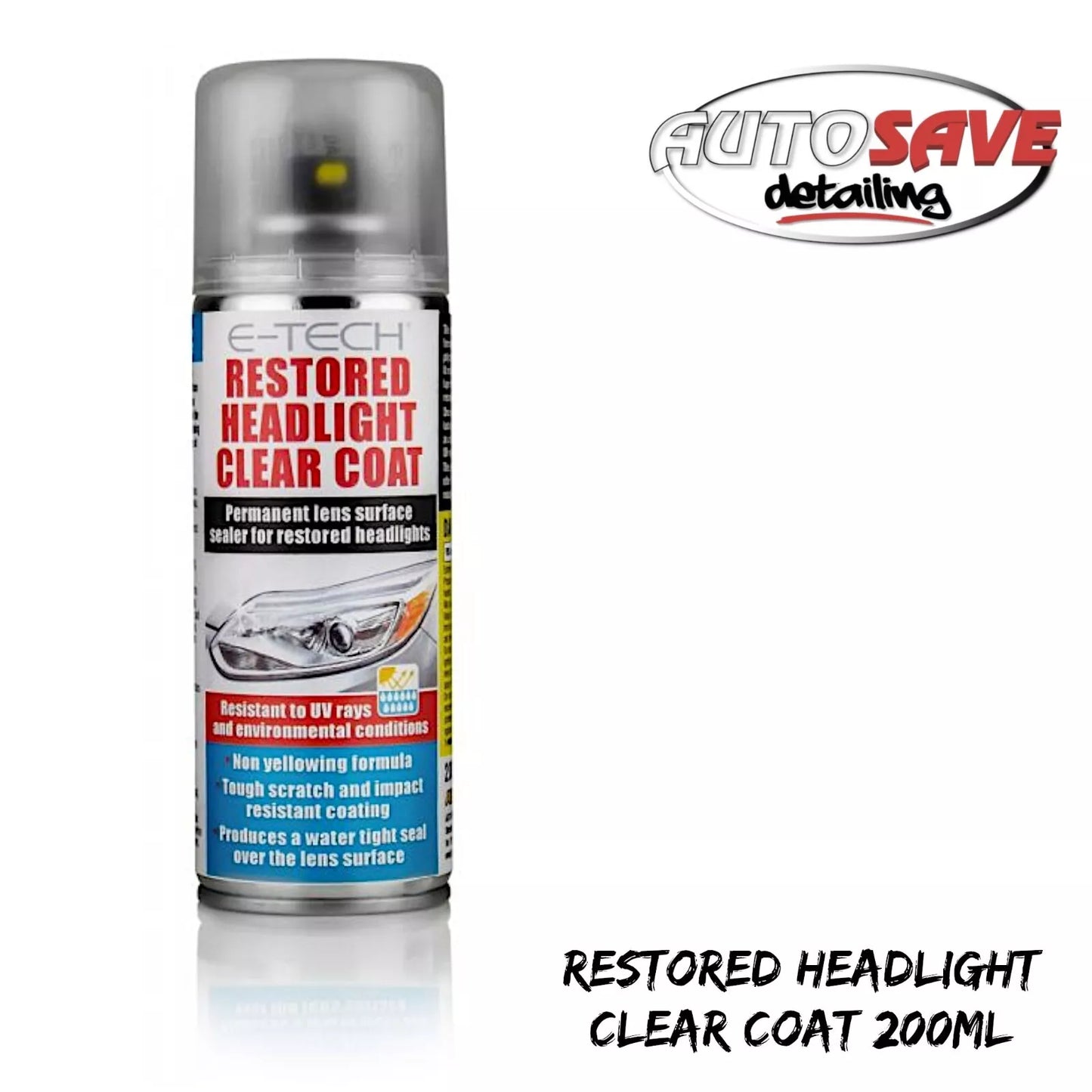 Restored Headlight Clear Coat