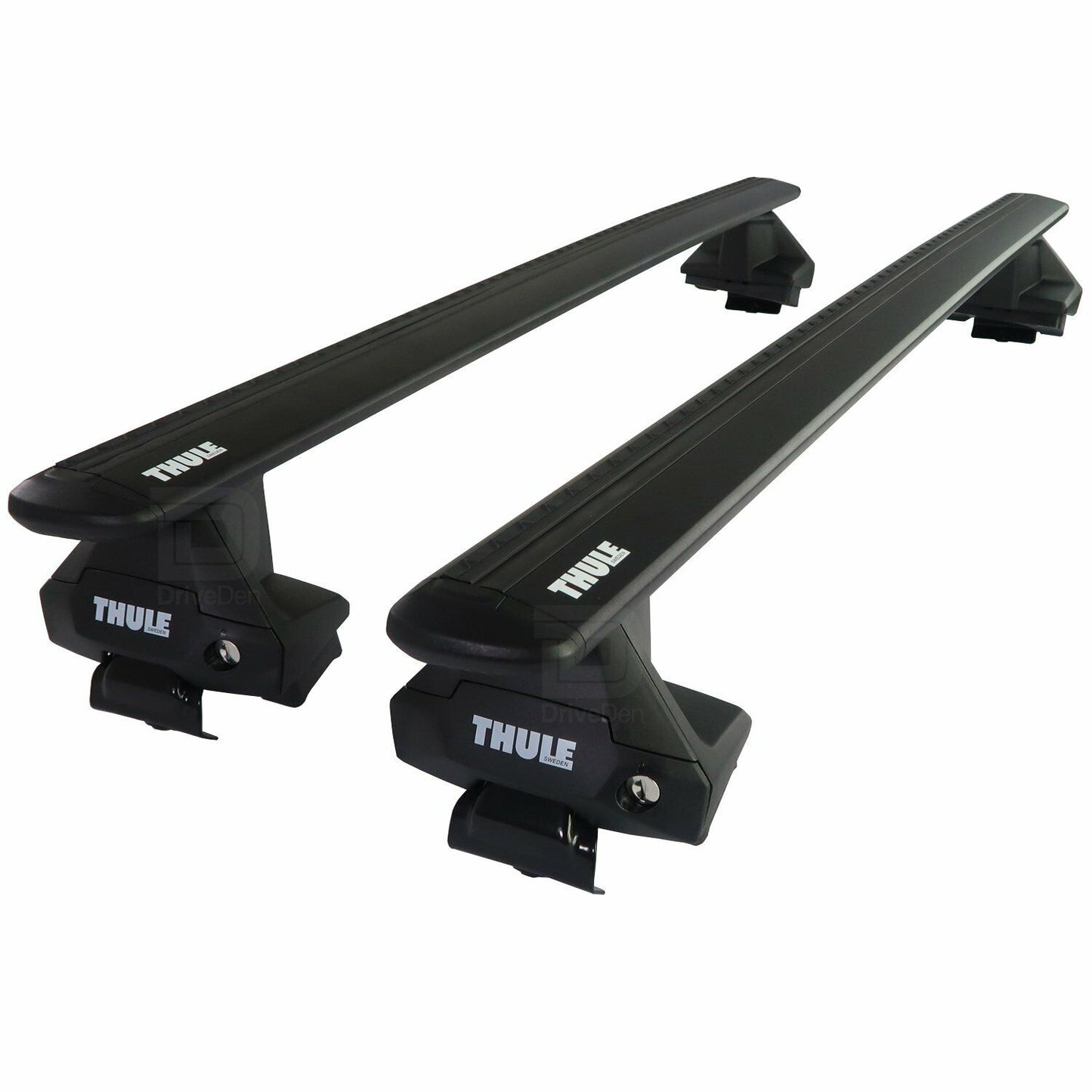 Thule Aluminium WingBar Evo Black Roof Bars Set to fit Audi A4 B9 Saloon 16-24