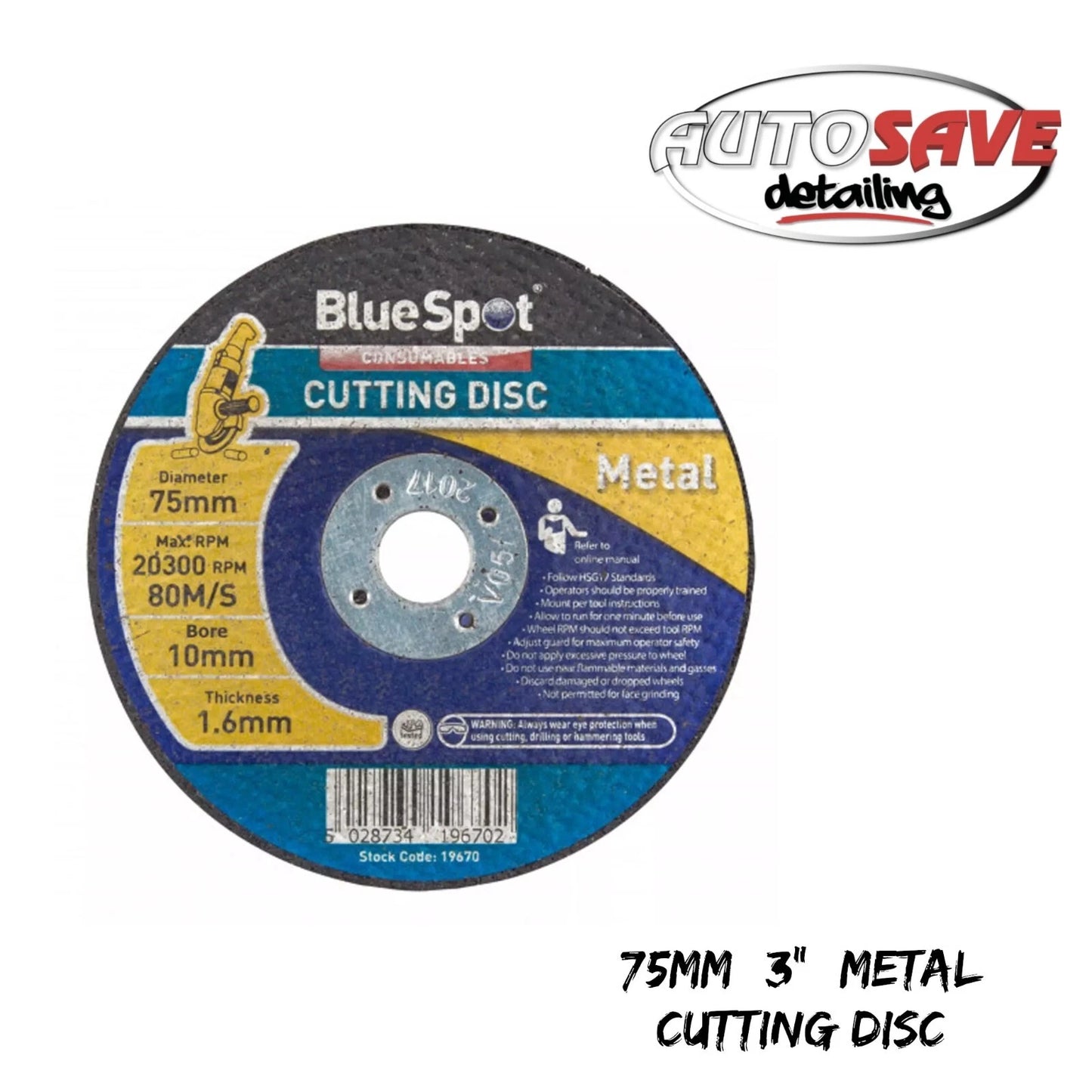 BlueSpot - 75mm (3") Metal Cutting Disc