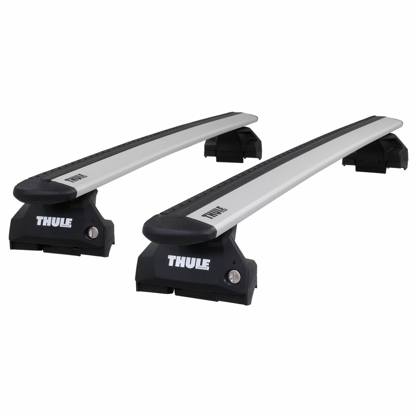 Thule WingBar Evo Silver Roof Bars Set to fit Jeep Compass 18-24 Closed Rail