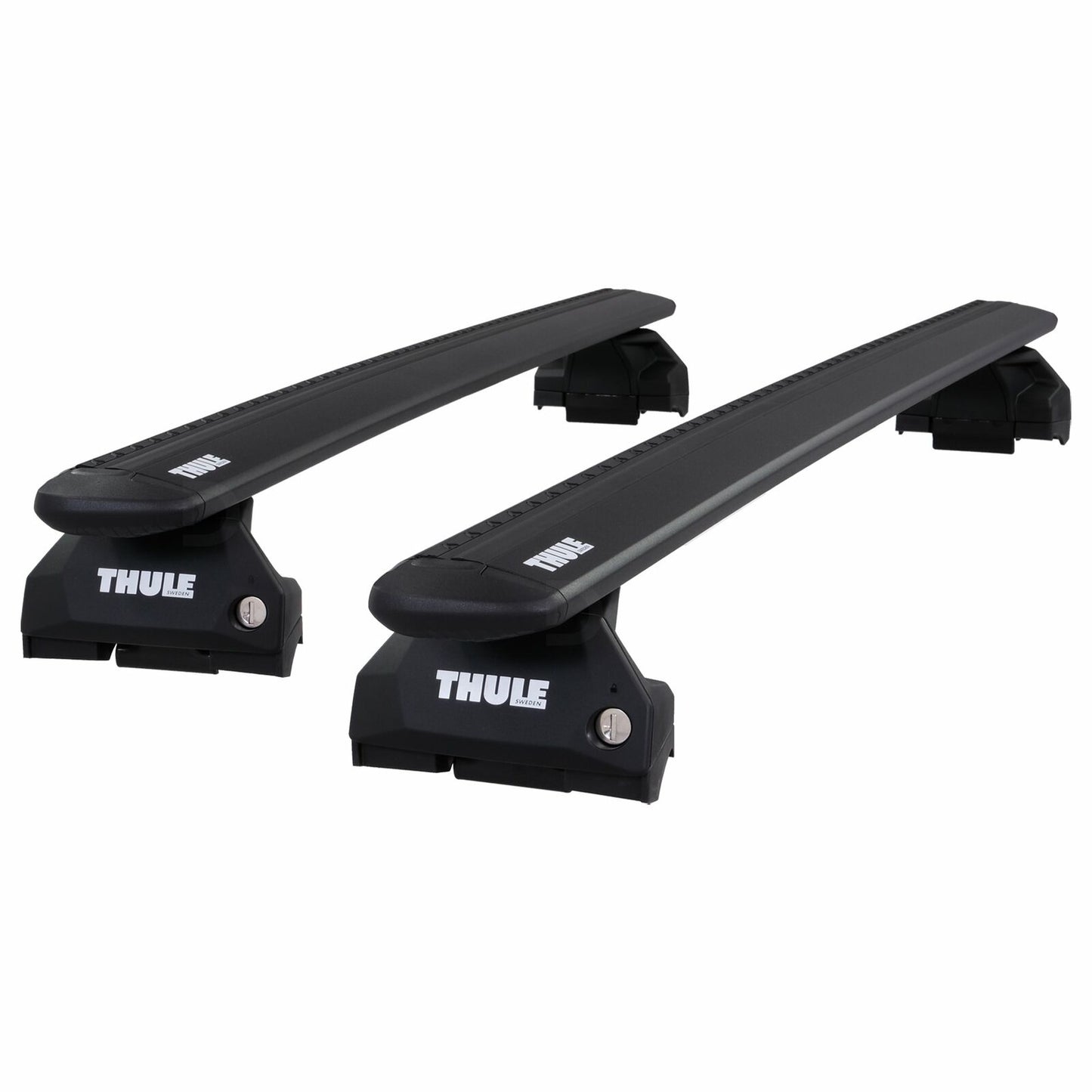 Thule Aluminium Black WingBar Evo Roof Bars for Audi e-tron SUV 20-22 Lockable