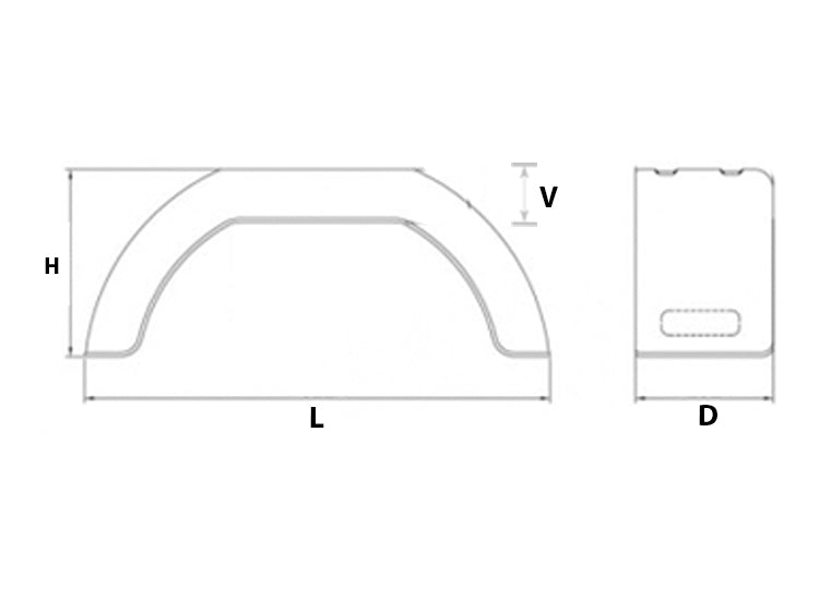 770L X 200W X 330H 13″ Deluxe Single Plastic Mudguard