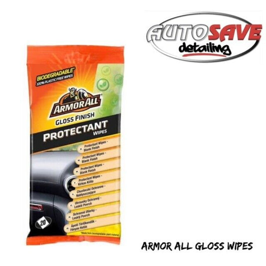 Armorall Car Interior Dashboard Cleaner Protector Wipes (20) - Gloss Finish
