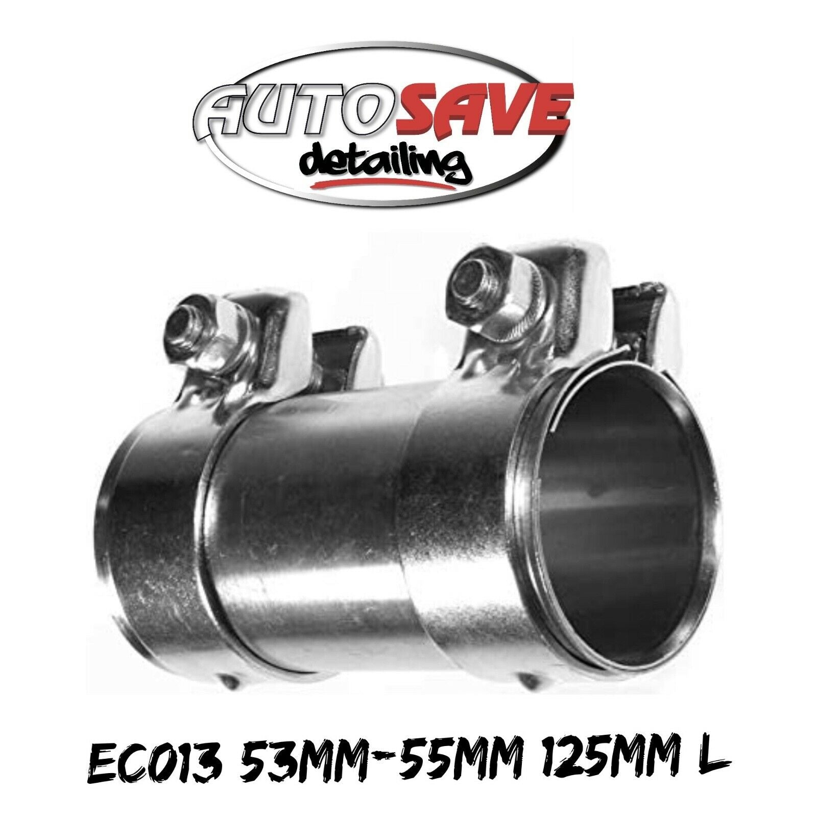 HIWA 55mm Exhaust Pipe Connector - Galvanized, 125mm Length, Universal Fit, Made In Germany