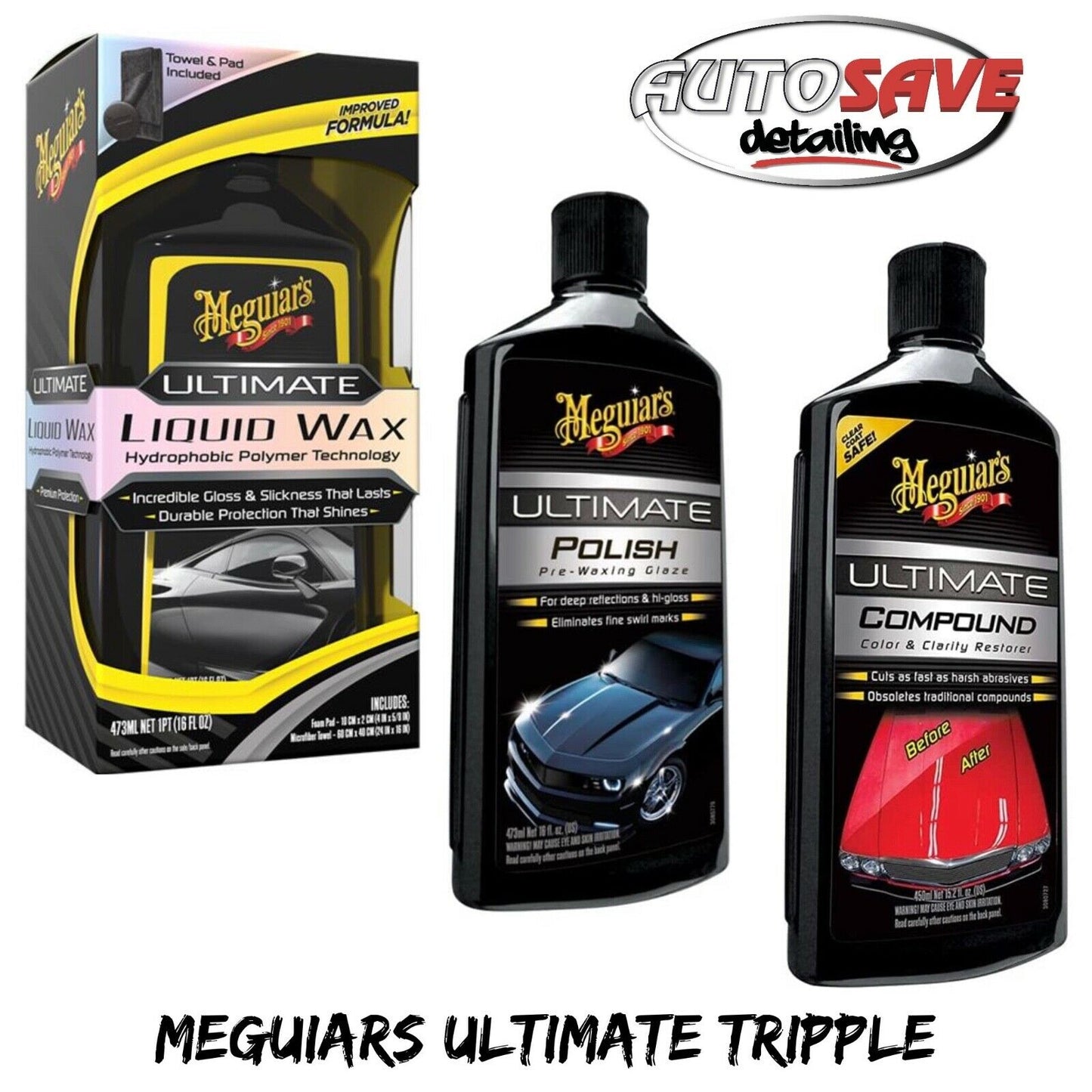 G17216 Ultimate Compound G19216 Polish G210516  Liquid Wax Car Care By Meguiars