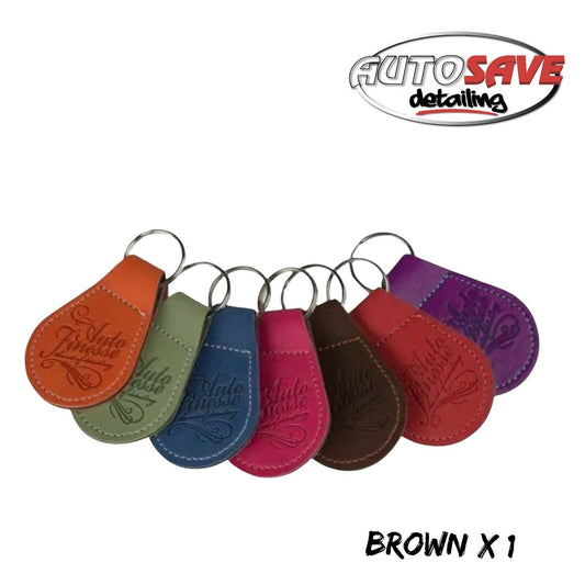 Leather Keyring - Brown