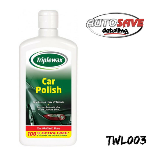 Triplewax Car Polish 500ml Plus 100% FREE Detailing Paintwork Valeting