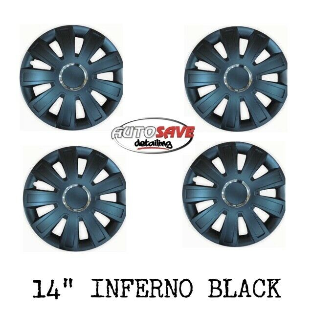 Black Inferno Car Wheel Trims - Set Of 4