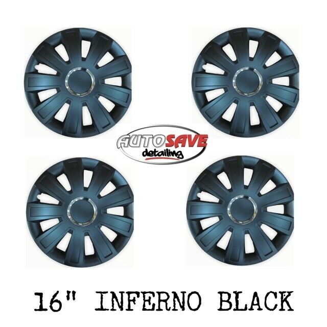 Black Inferno Car Wheel Trims - Set Of 4