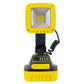 Draper COB LED Rechargeable Worklight, 10W, 1,000 Lumens, Yellow, 4 x 2.2Ah Batteries