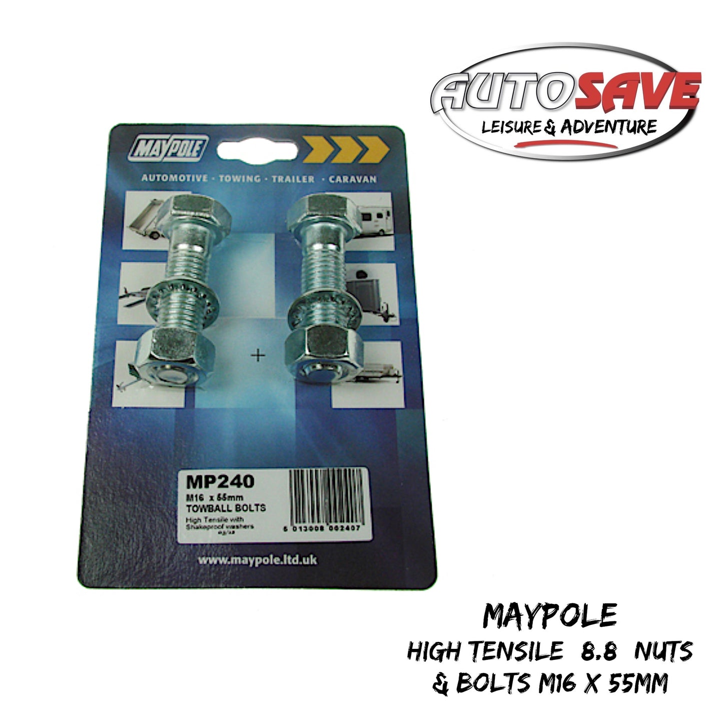 High Tensile (8.8) Nuts & Bolts M16 X 55mm