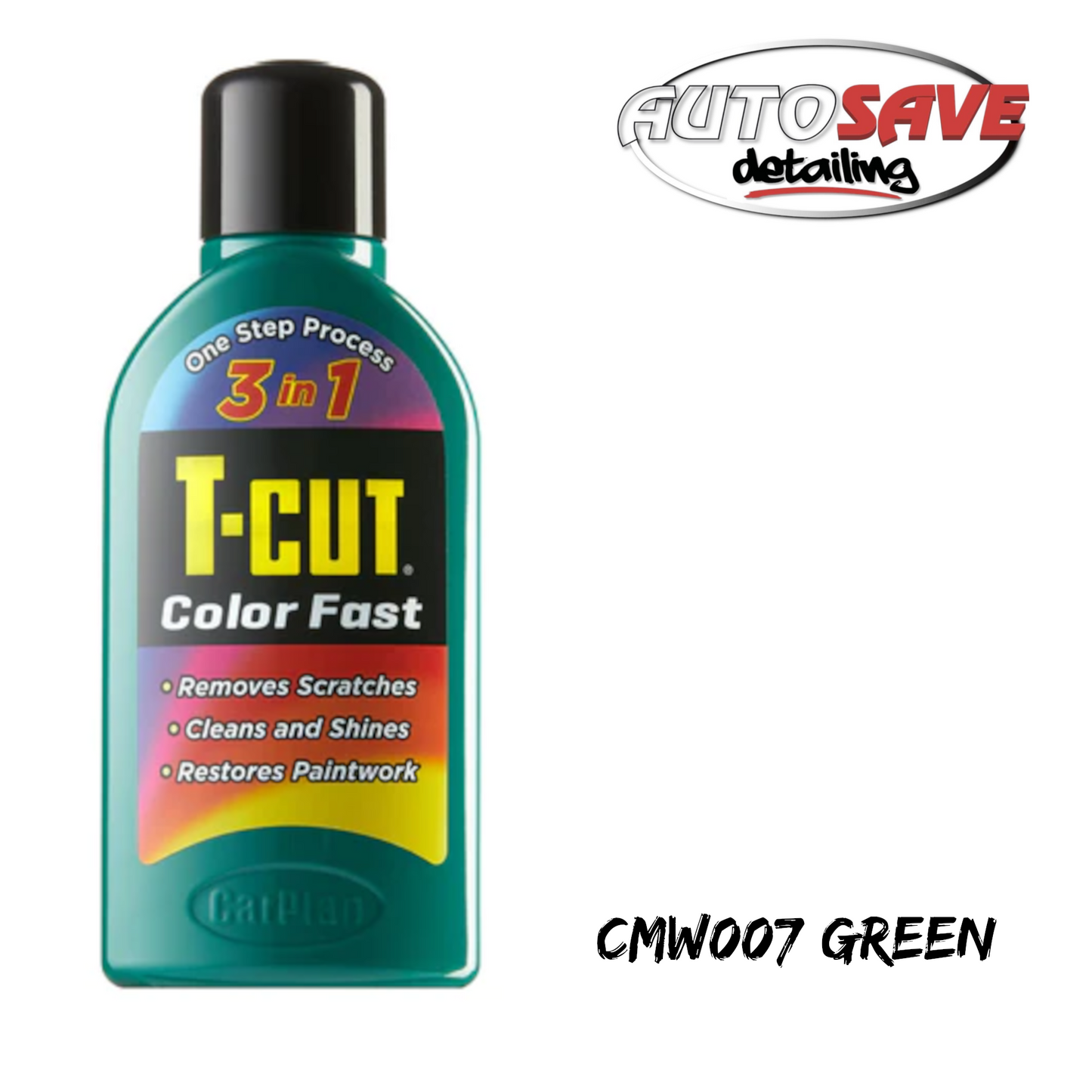 T-CUT Color Fast Green Colour Polish Scratch Remover Clean Shine Restores