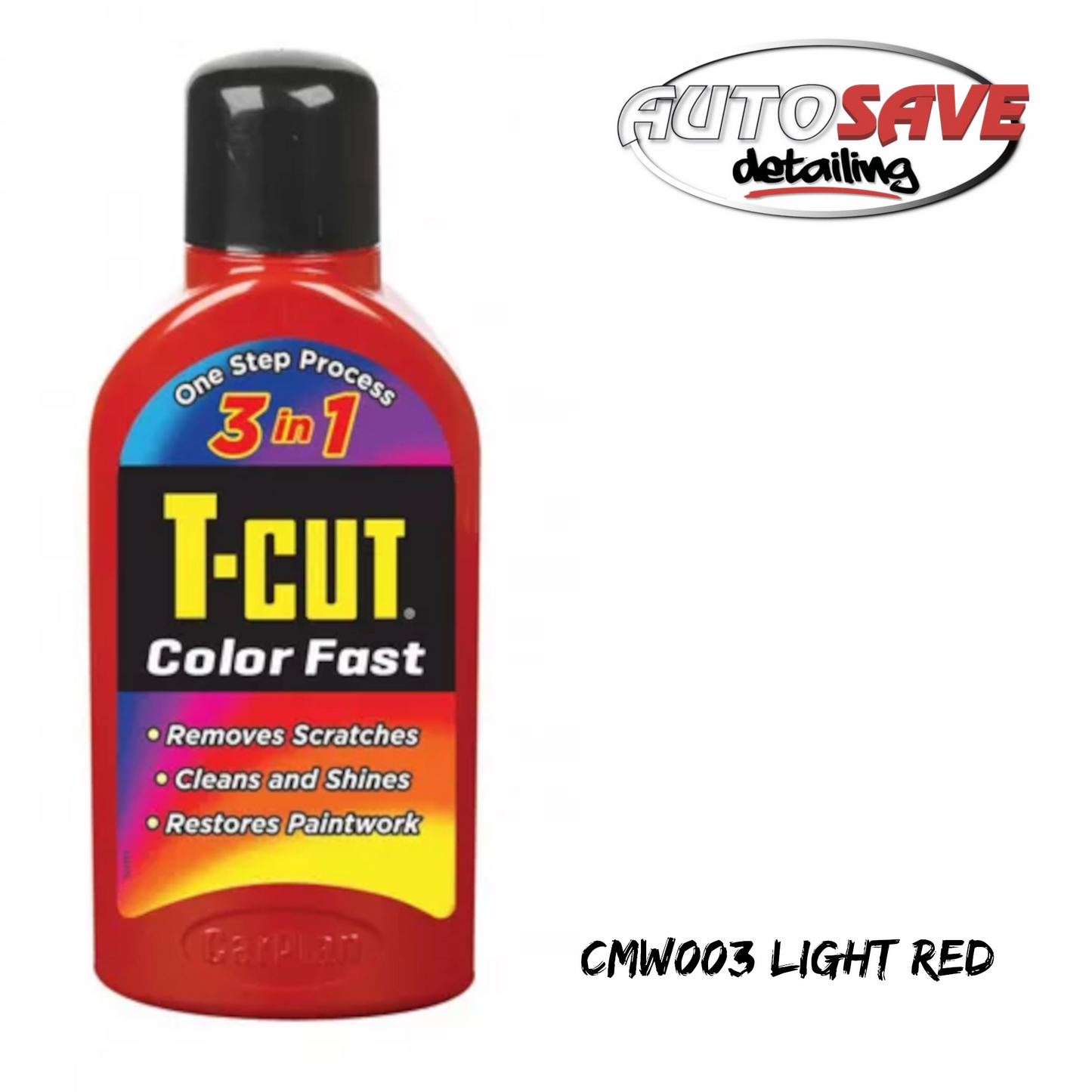 T-CUT Color Fast Light Red Colour Polish Scratch Remover Clean Shine Restores