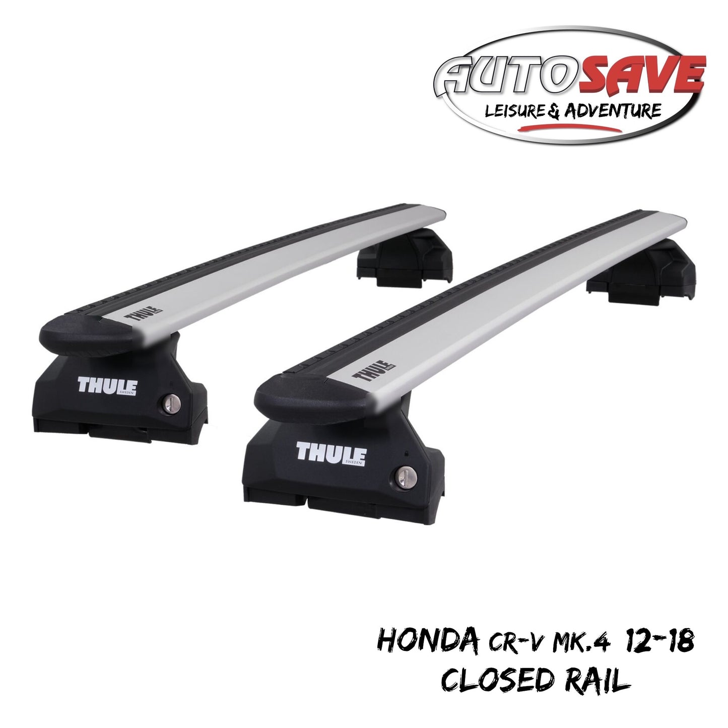 Thule Alu WingBar Evo Silver Roof Bars to fit Honda CR-V Mk.4 12-18 Closed Rail