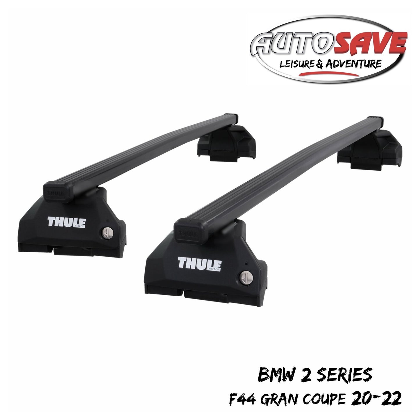 Thule Steel SquareBar Evo Roof Bars for BMW 2 Series Gran Coupe F44 20-22 Pair