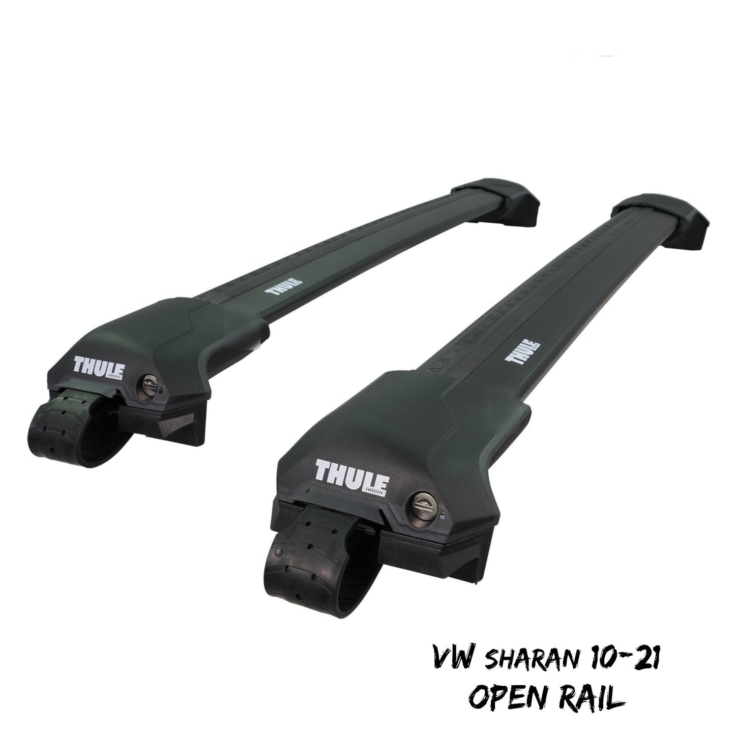 THULE - WingBar Edge (black) Roof Bars to fit VW Sharan (2010-21) w/ Open Roof Rails