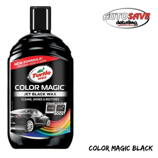 Turtle Wax Color Magic Black Colour Car Paintwork Polish Restore Scratches 500ml
