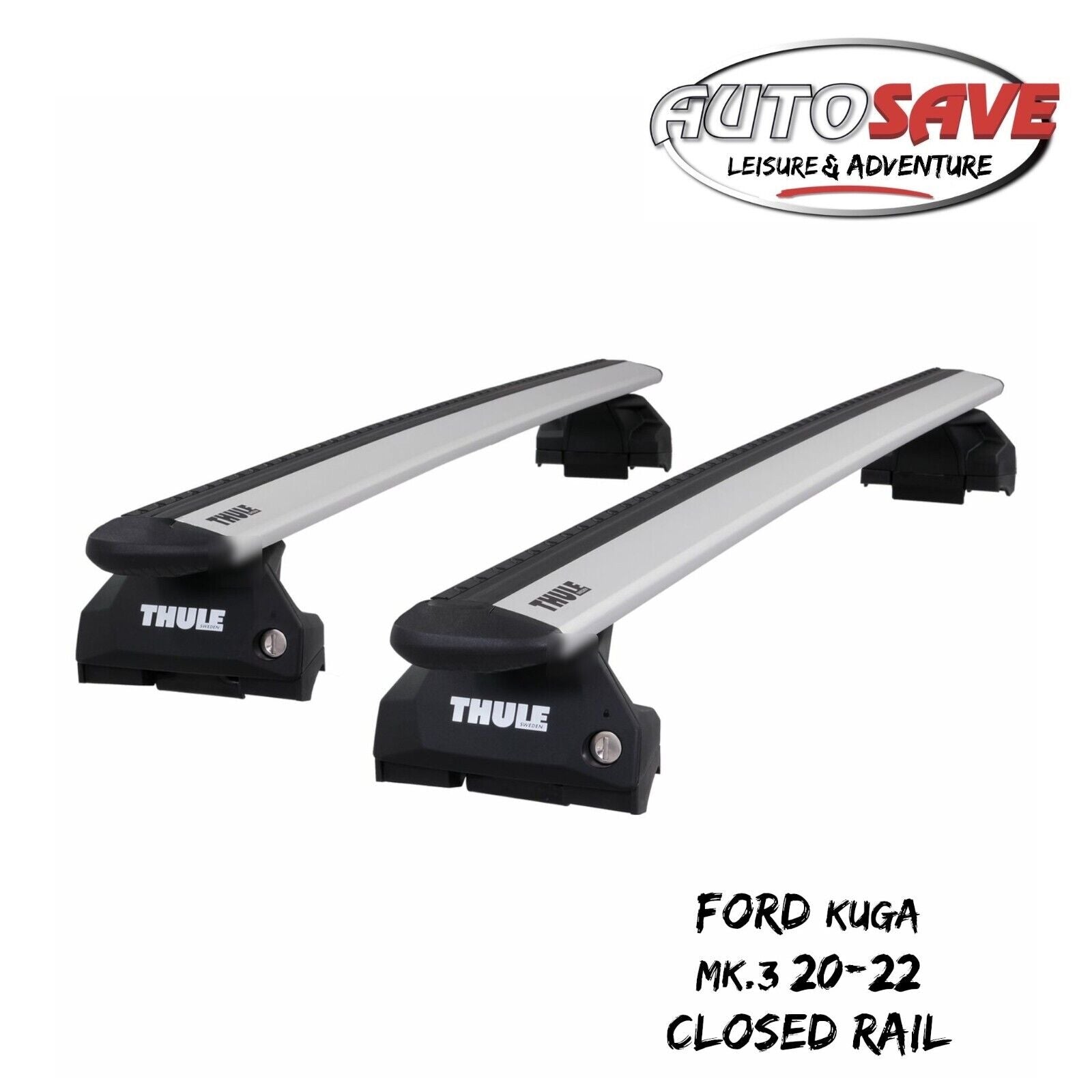 Thule Aluminium WingBar Evo Silver Roof Bars for Ford Kuga Mk3 20