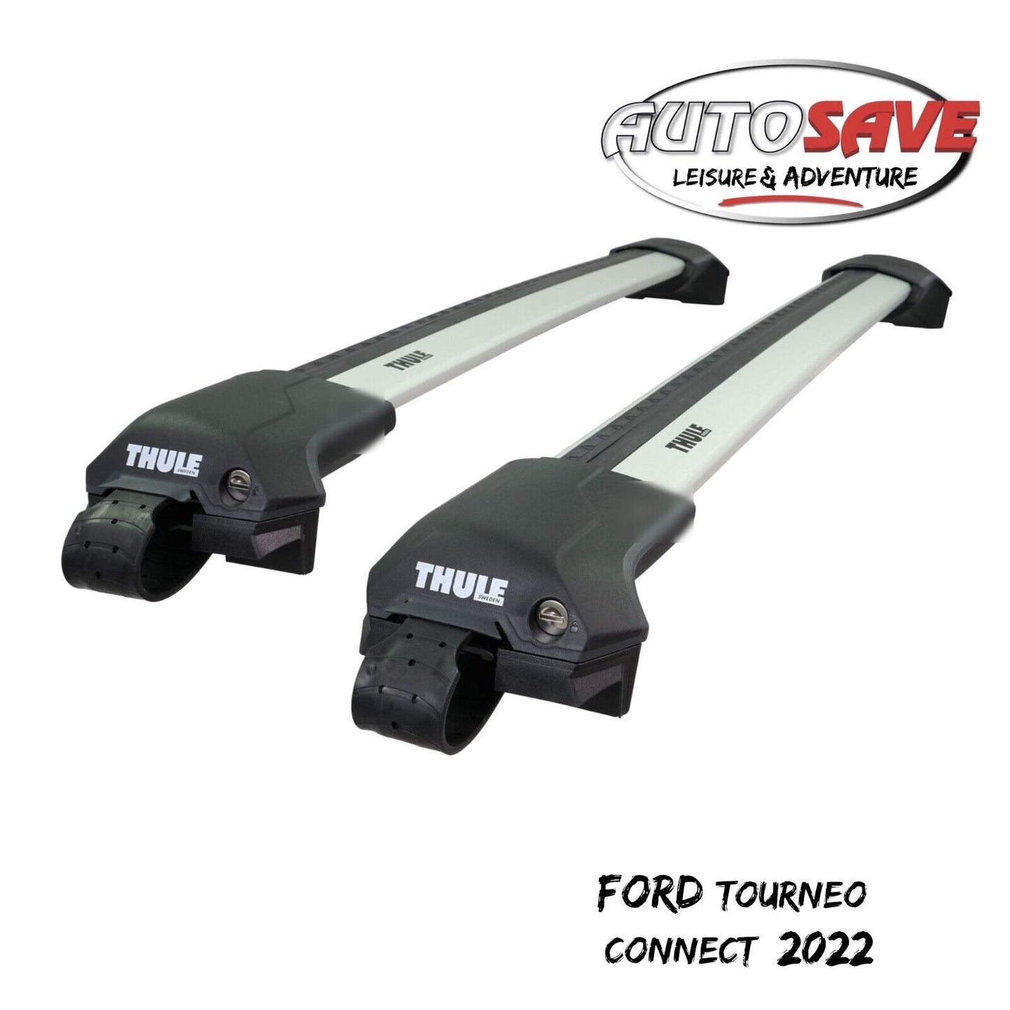 Thule WingBar Edge Silver Aluminium Roof Bars Set for Ford Tourneo Connect 2022