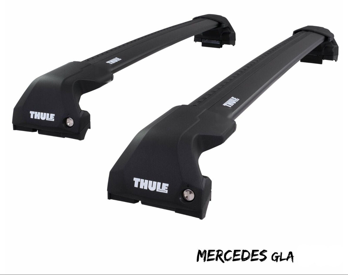 WingBar Edge (black) Aluminium Roof Bar Set to fit Mercedes GLA (H247) 2020-26 Flush Rails