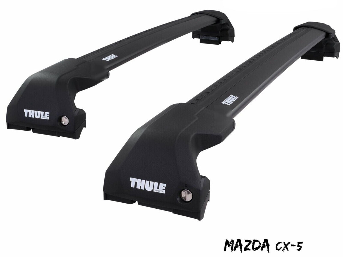 WingBar Edge (black) Aluminium Roof Bar Set for Mazda CX-5 Mk.2 2017-24 Flush Rails