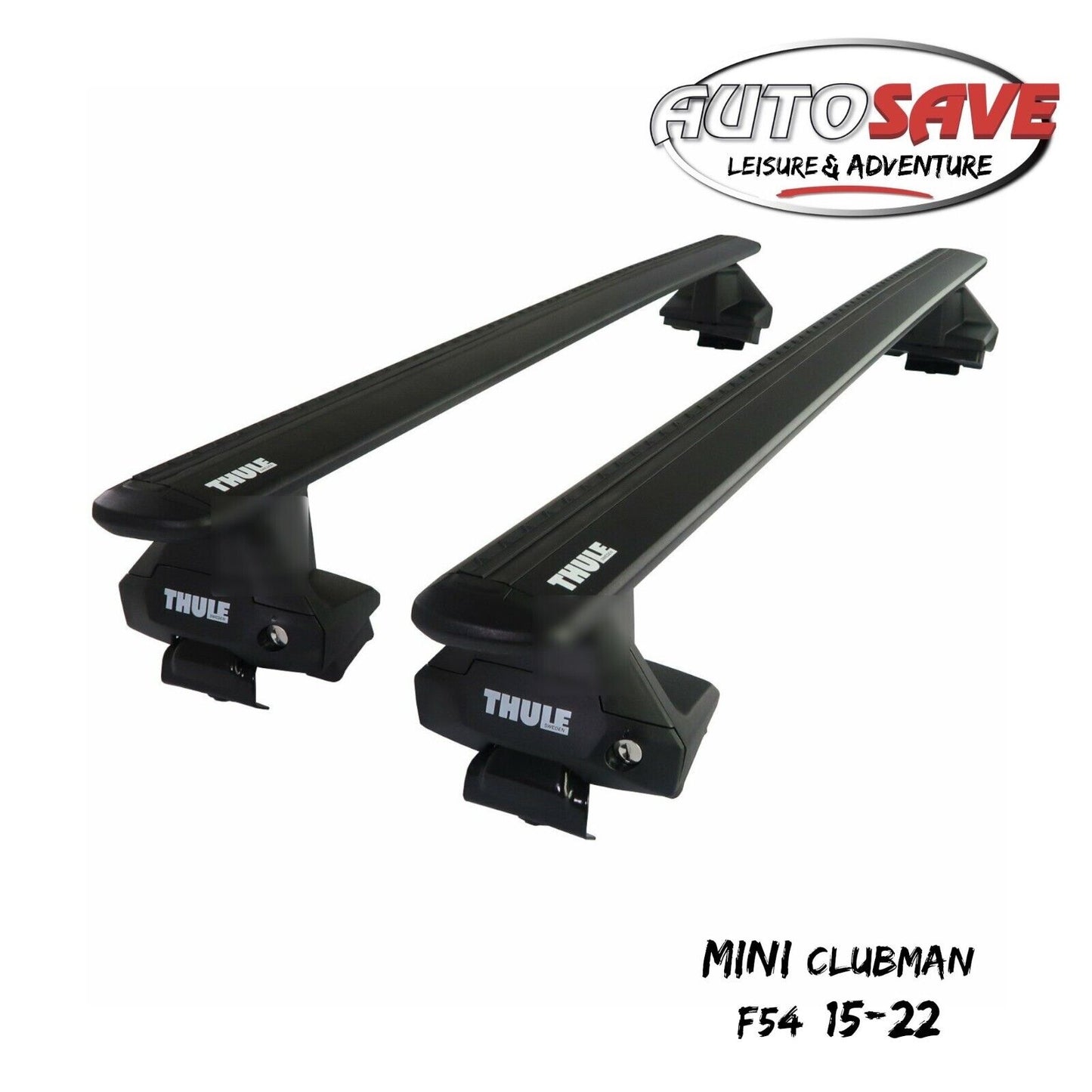 Thule Aluminium WingBar Evo Black Roof Bars Set to fit Mini Clubman F54 15-22