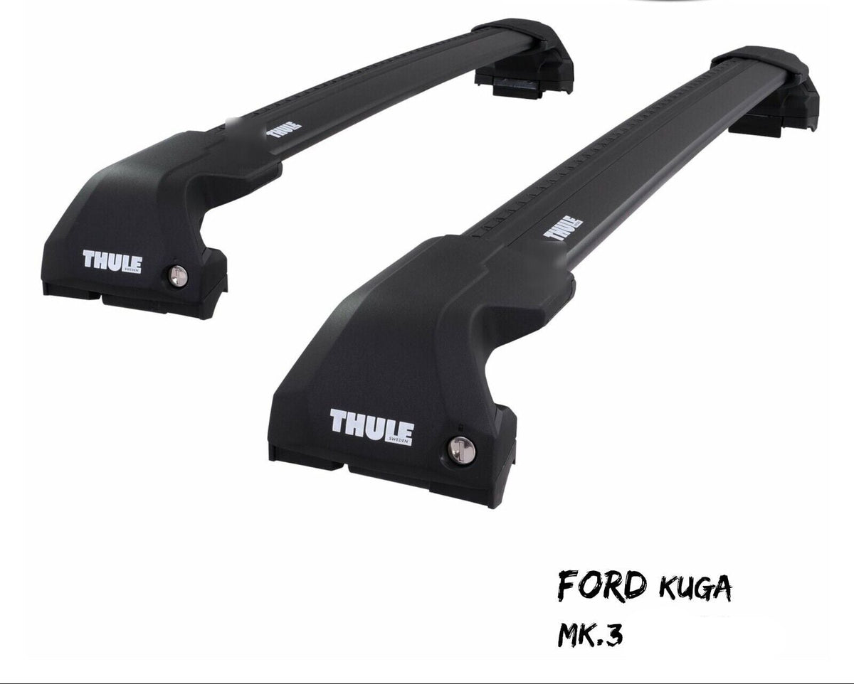 WingBar Edge (black) Aluminium Roof Bar Set for Ford Kuga Mk.3 2020-22 Flush (closed) Rails