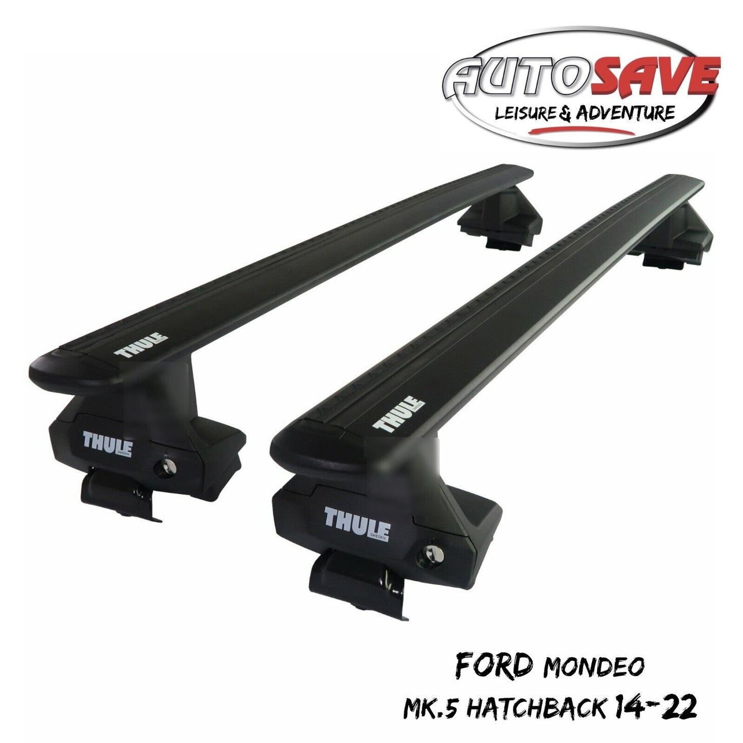Thule Alu WingBar Evo Black Roof Bars to fit Ford Mondeo Mk.5 Hatchback 14-22