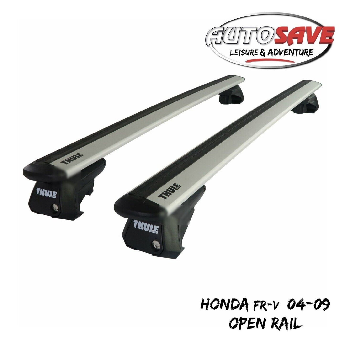 Thule Aluminium WingBar Evo Silver Roof Bars to fit Honda FR-V 04-09 Open Rail