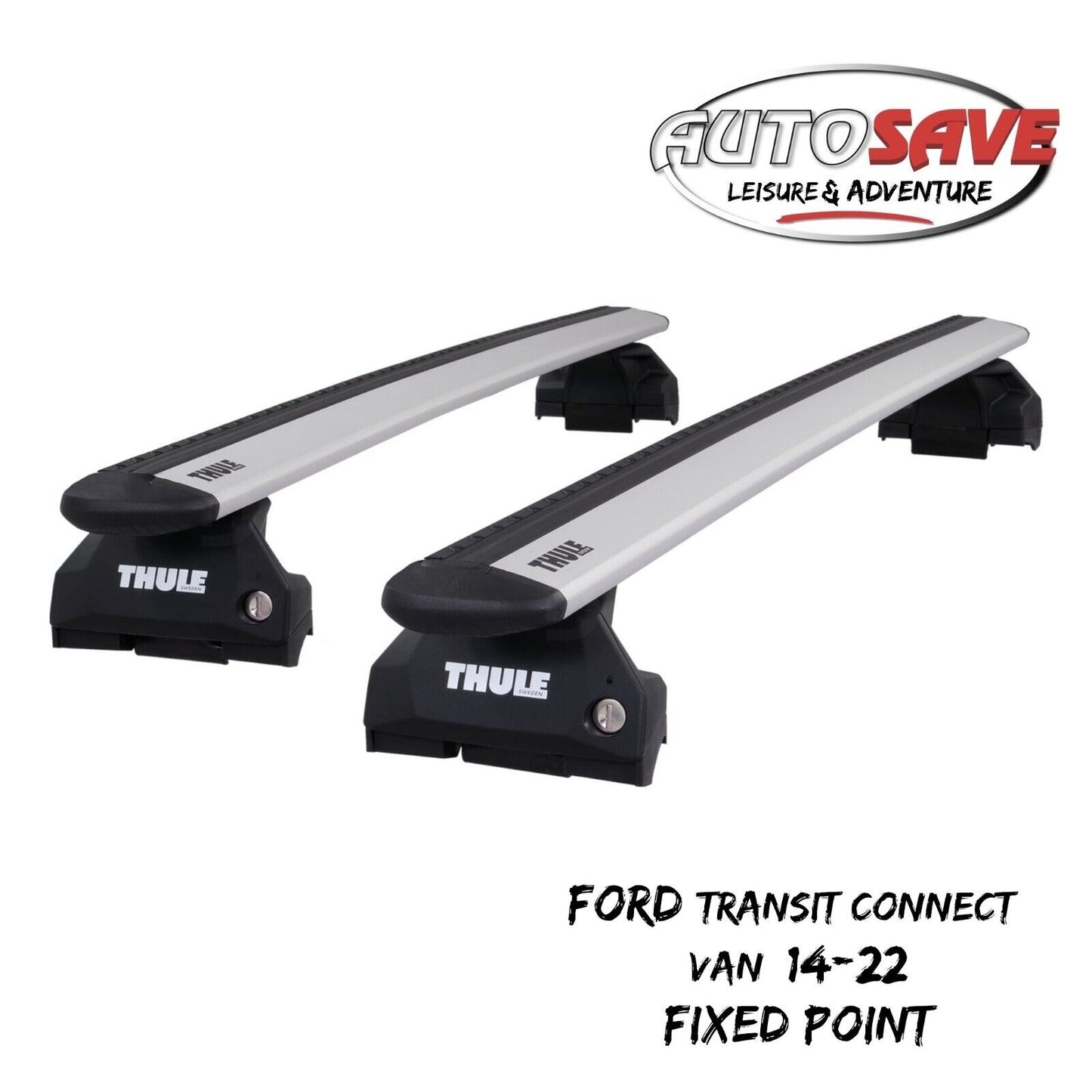 Thule WingBar Evo Silver Roof Bars for Ford Transit Connect Van 14-22 Fixpoint