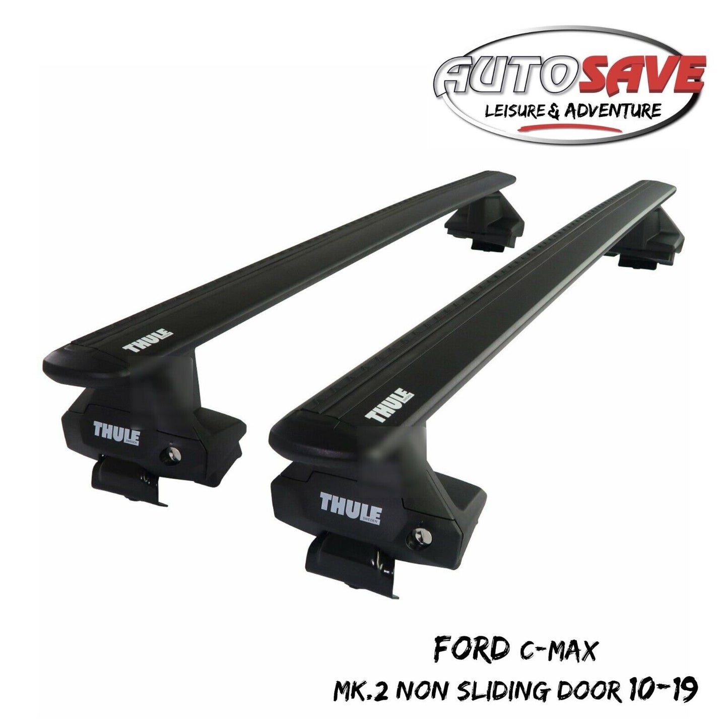 Thule WingBar Evo Black Roof Bars fit Ford C-Max Mk.2 (Non Sliding Door) 10-19