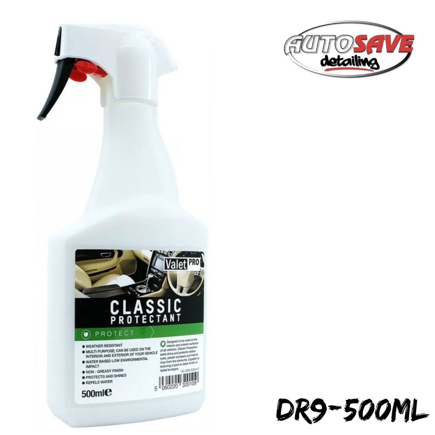 ValetPro Classic Protectant 500Ml / Plastic Trim / Interior / Vinyl Leather