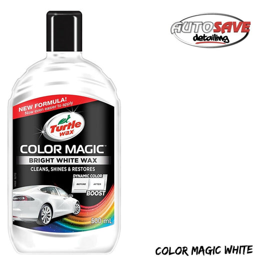 Turtle Wax Color Magic White Colour Car Paintwork Polish Restore Scratches 500ml