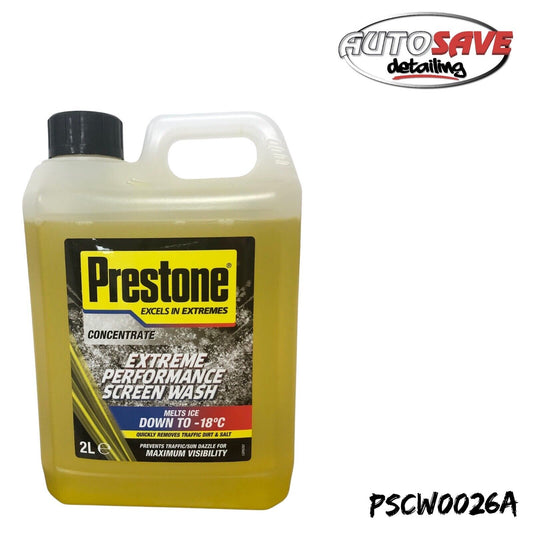 Prestone Extreme Performance Screenwash 2L Concentrate Melts Ice Down To -18C