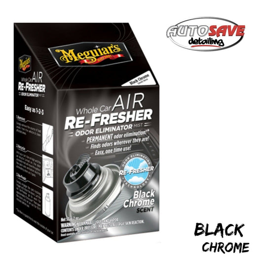 MEGUIARS AIR RE-FRESHER BLACK CHROME SCENT  ODOR REMOVER G181302EU