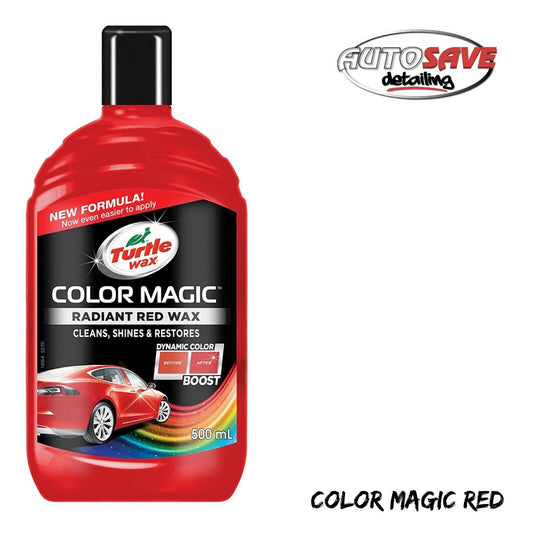 Turtle Wax Color Magic Red Colour Car Paintwork Polish Restore Scratches 500ml
