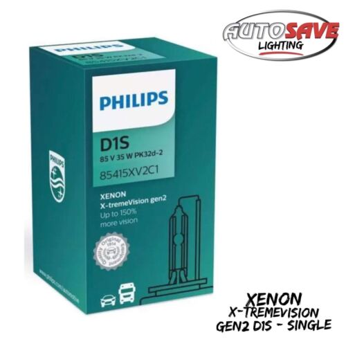 Philips D1S X-tremeVision gen2 HID Xenon Upgrade Gas Bulb 85415XV2C1 Single