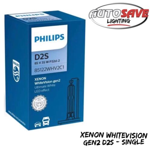 Philips D2S White Vision gen2 HID Xenon Upgrade Gas Bulb 85122WHV2C1 Single