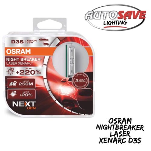 OSRAM Xenarc Night Breaker Laser D3S Xenon Headlight Bulbs (Twin