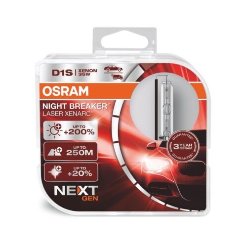 OSRAM Xenarc Night Breaker Laser D1S Xenon Headlight Bulbs (Twin) 200% NEXT GEN