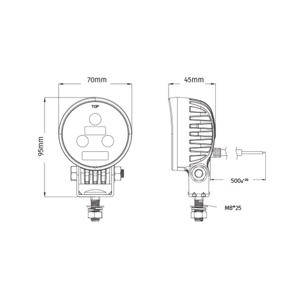 247 LIGHTING - 3" LED Round Mini Work Lamp ~ CA5734
