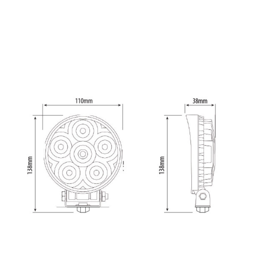 247 LIGHTING - 4" LED Round Work Lamp ~ CA5706