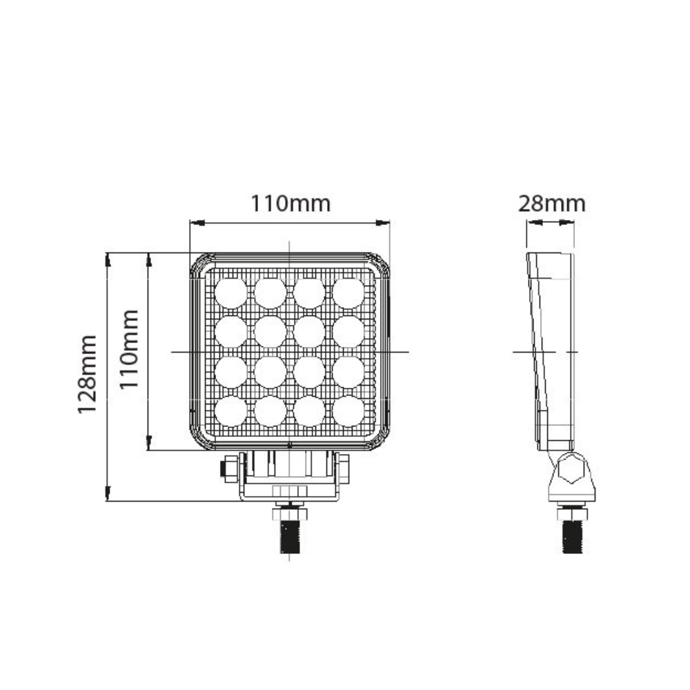 247 LIGHTING - 4" LED Square Trekker Work Lamp ~ CA5741