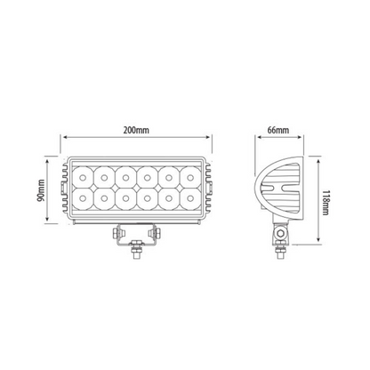 247 LIGHTING - 8" LED Adventure Work Lamp Bar ~ CA6114